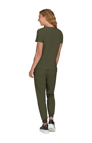 KOI Basics 373 Women's Becca Scrub Top Olive Green Medium - Image 2