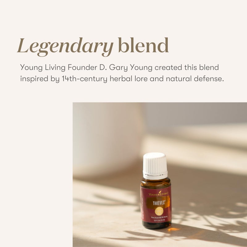 Young Living Essential Oil Blend | Refreshing & Soothing Aroma | 100% Pure Essential Oil for Home, Work, & Personal Use | Thieves | 15 ml - Image 3