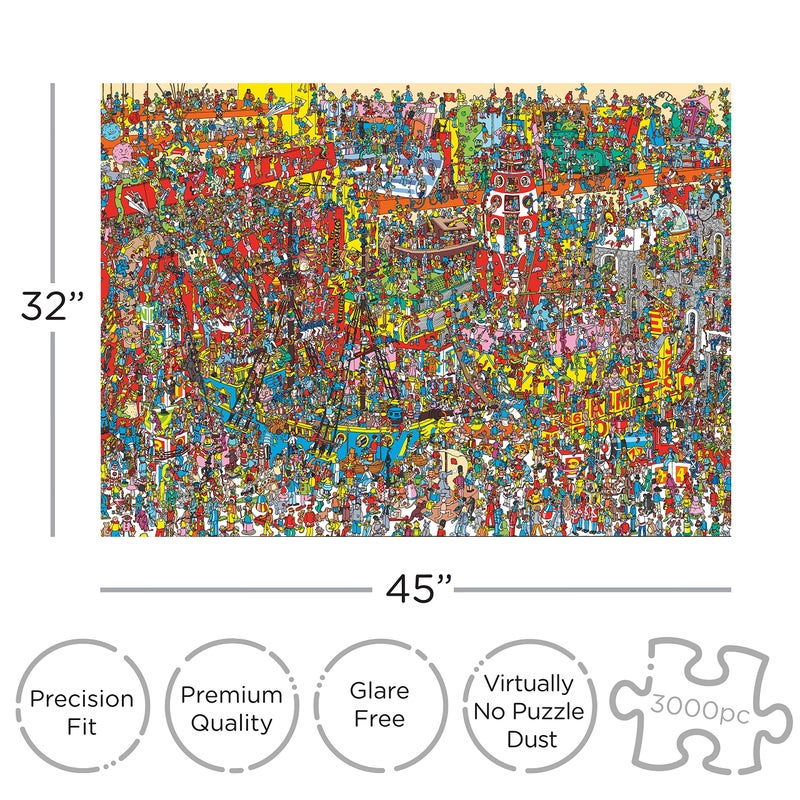 Aquarius Whereâ€™s Waldo 3000-Piece Jigsaw Puzzle - Image 2