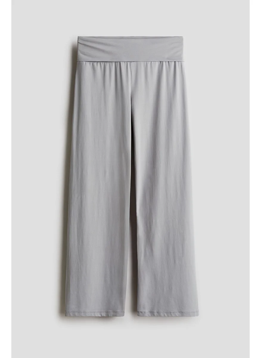 H&M Wide Leg Jersey Trousers