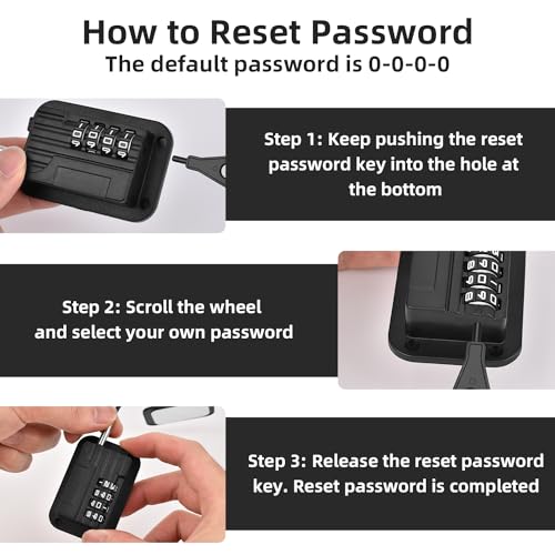 Ougourim Upgraded Combination Fridge Lock for Child Safety, Keyless Refrigerator & Freezer Lock with Code for Kids, Black - Image 5