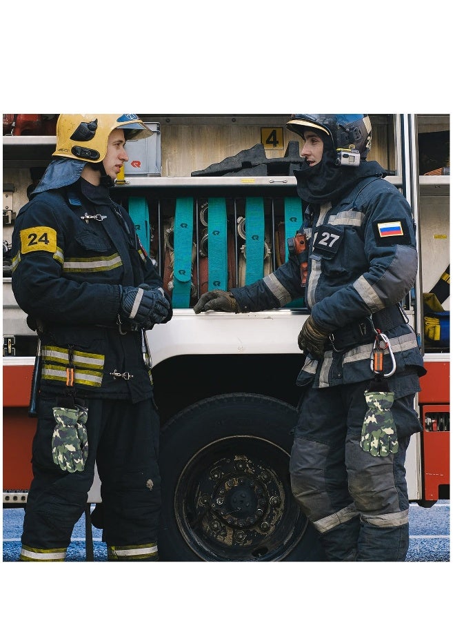 2 Pieces Firefighter Glove Strap Safety Glove Holder Glove Clips for Work Glove Belt Clip for Firefighter  - Image 1
