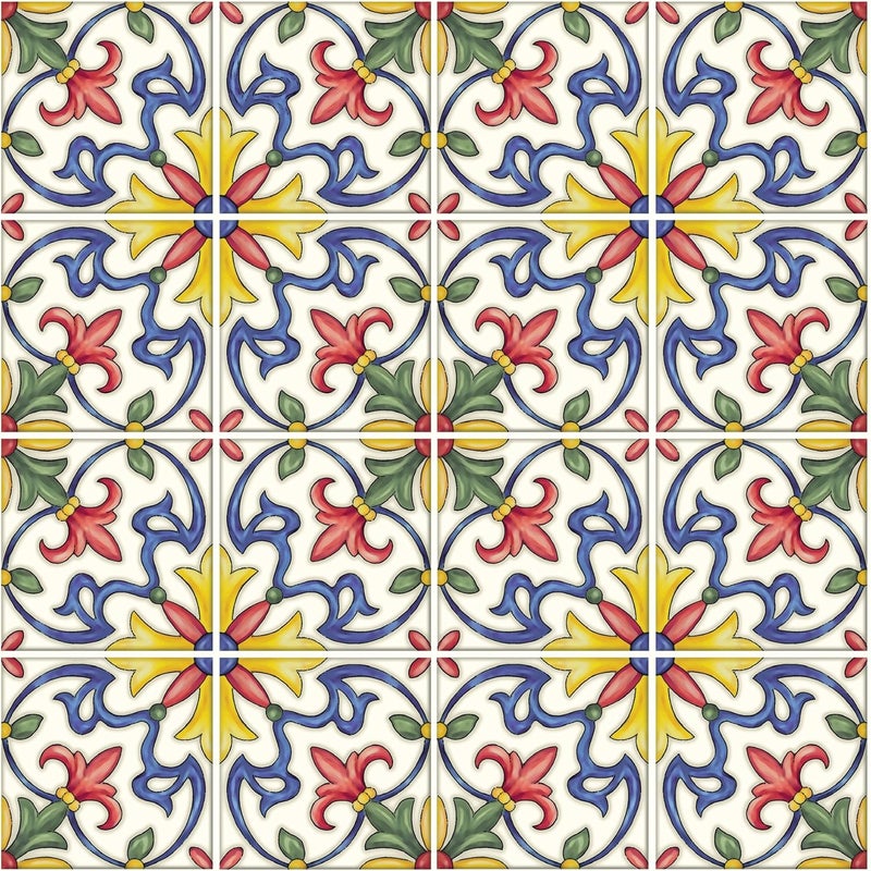 Inhome NH2365 Tuscan Tile Peel & Stick Backsplash Tiles, Standard, Multicolor - Image 1