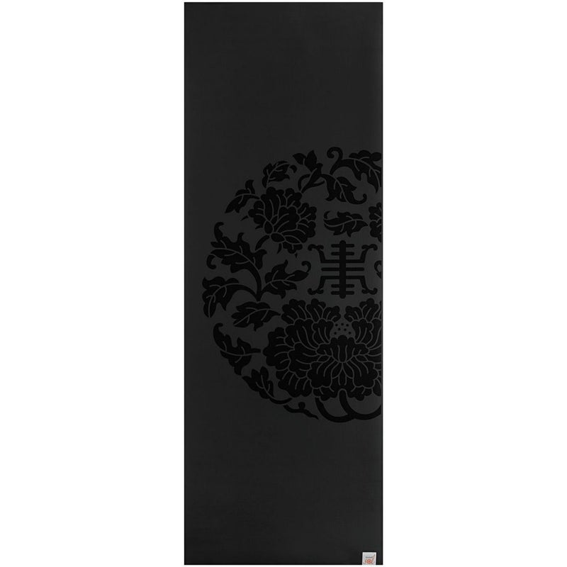 Gaiam حصيرة يوغا جايام بقبضة جافة - بسماكة 5 مم، حصيرة تمارين ولياقة غير قابلة للانزلاق لليوغا العادية أو الساخنة، البيلاتس، وتمارين الأرض - دعم مبطن، طلاء غير قابل للانزلاق - 68 × 24 بوصة - أسود - Image 1