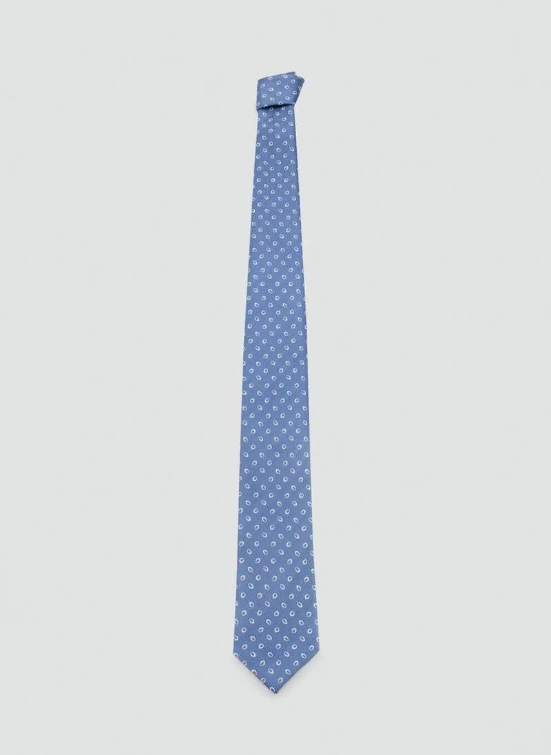 Mango Man Printed silk tie
