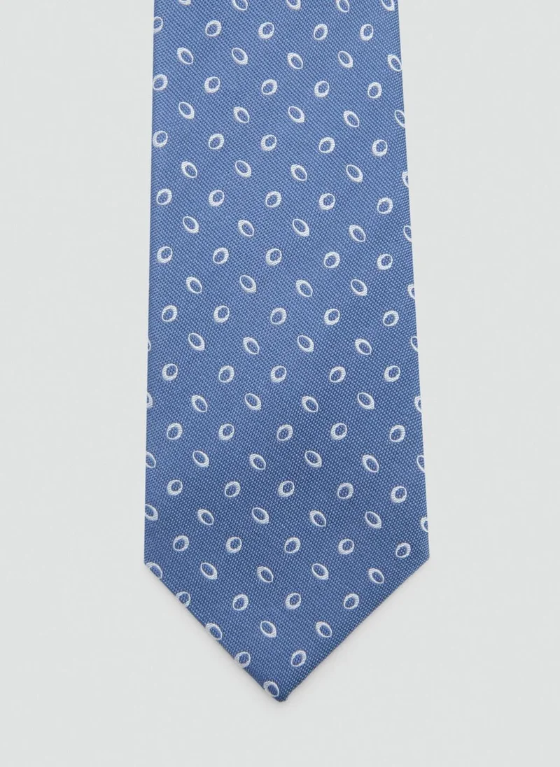Mango Man Printed silk tie