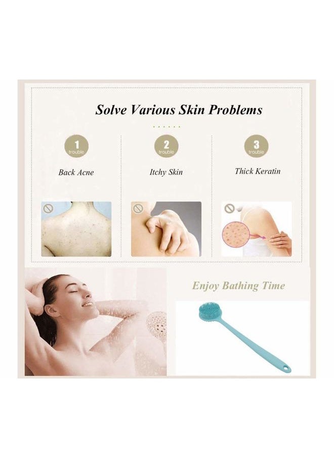 CINLITEK Silicone Body Scrubber, Long Handle Back Scrubber for Shower, Silicone Body Brush Shower Scrubber for Body, Shower Srush Back Brush Body Exfoliator  - Image 3