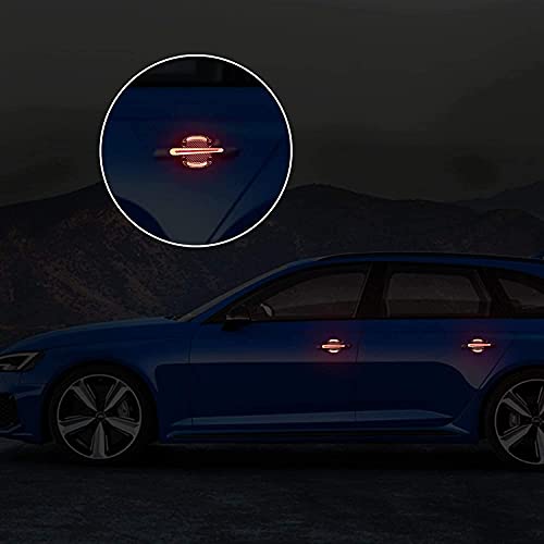 US1984 Car Door Handle High Intensity Reflective Sticker Doors Bowl Scratches Protector Universal Auto Door Handle Scratch Cover Guard with Safety Warning Reflective Strips 8 pcs Set (Red) - Image 5