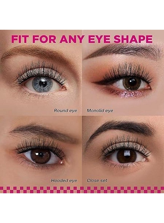 Glam Shopperz (Pack of 03) 1 PC ARTIFICIAL NAILS WITH GLUE AND 2 HEART SHAPE FAKE EYELASHES - Image 5