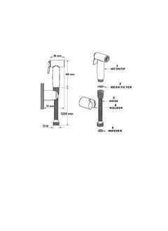 RAK Shattaf ABS Material Chrome Plated + Logo Flex Hose RAK32006/RAK32007  - Image 3
