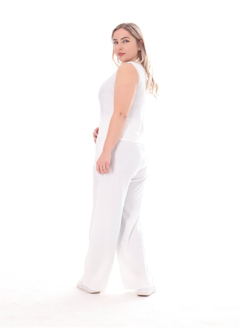 Plain women's pants set