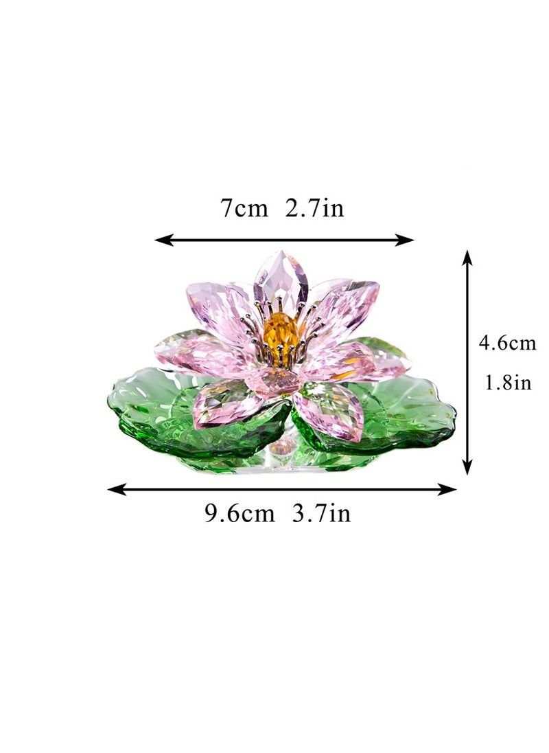 RARELY Crystal Pink Bowl Lotus Crafts Ornaments Dresser Special Ornaments To Give Mom Sisters And Friends The Best Gift  - Image 4
