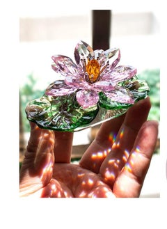 RARELY Crystal Pink Bowl Lotus Crafts Ornaments Dresser Special Ornaments To Give Mom Sisters And Friends The Best Gift  - Image 5