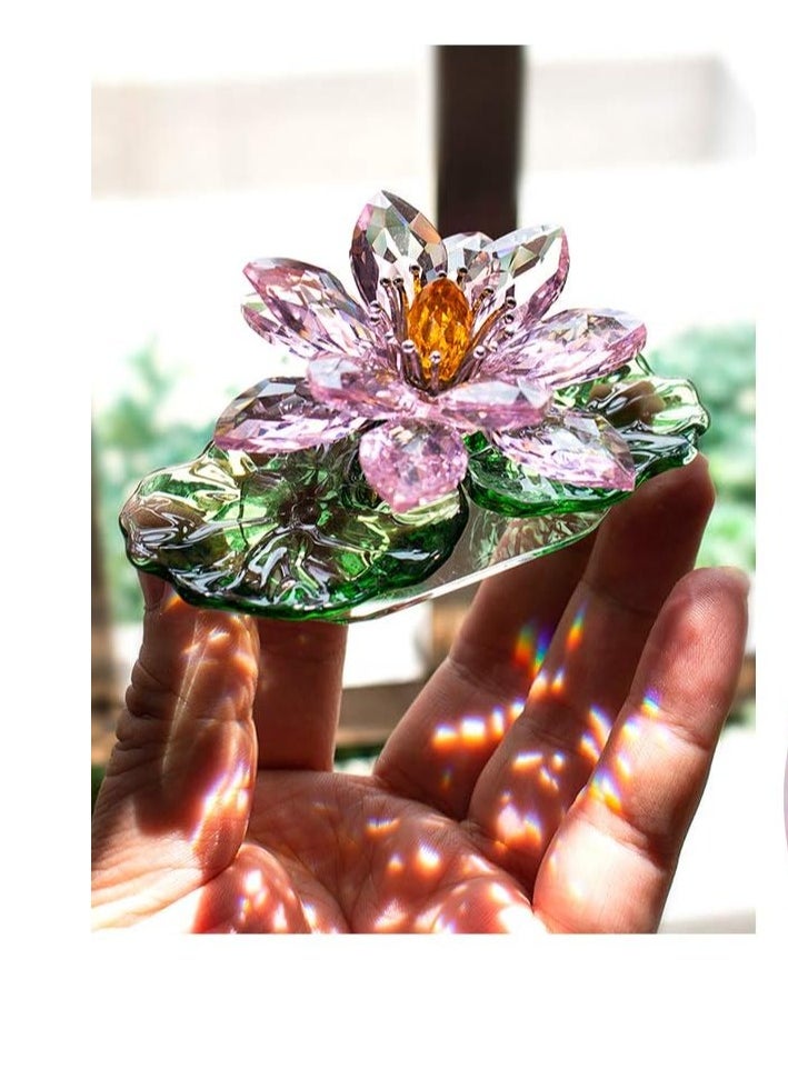 RARELY Crystal Pink Bowl Lotus Crafts Ornaments Dresser Special Ornaments To Give Mom Sisters And Friends The Best Gift  - Image 5