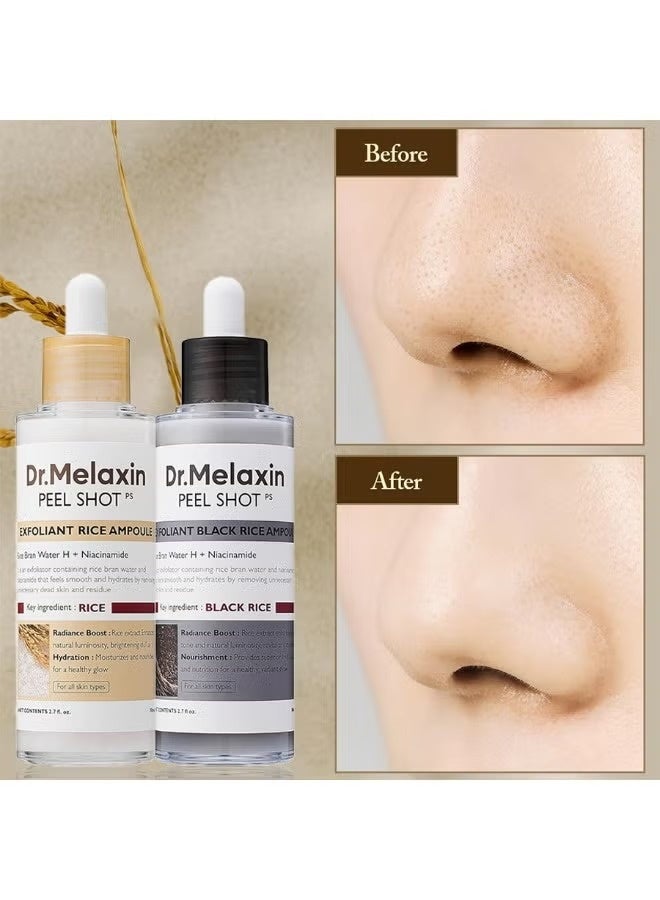 دكتور ميلاكسين التقشير مبولة، 2.8 أوقية سائلة (80 مل)، المسام، الرؤوس السوداء، تقشير الزبد، تقشير العناية، نسيج الأرز النخالة المياه، الأرز النخالة، الأرز الأبيض، الأرز الأسود، الرأس الأسود، الجاف - Image 2
