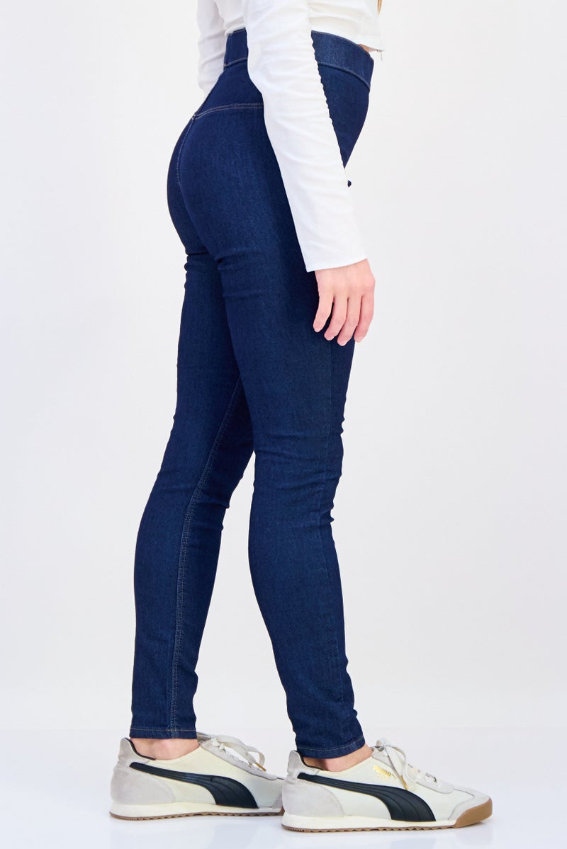 VERO MODA I Scenery By Vero Moda Women Regular Fit Washed Stretchable Jeans, Navy  - Image 2