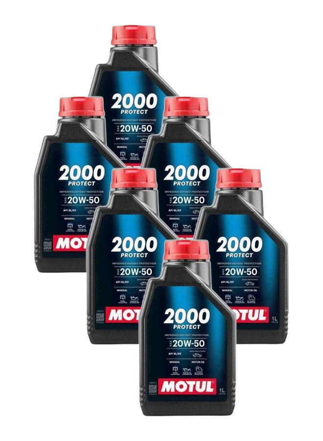 موتول زيت محرك ‎2000 Protect I 20W-50‎ سعة 1 لتر – مستورد من أوروبا (عبوة من 6 قطع) - Image 1