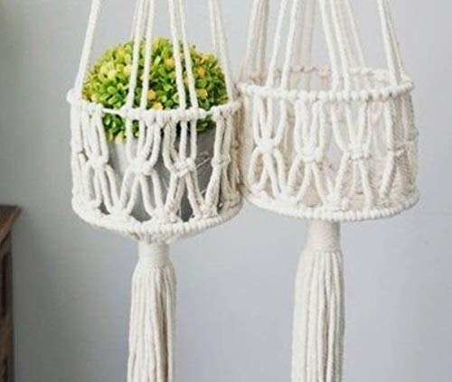 Zippy Flora Cotton Plant Hanger for Balcony, Off-White, 36-38 Inch ,Single Piece - Image 2