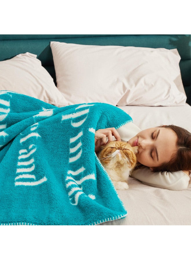 Bedsure Bedsure Get Well Soon Gifts for Women - After Surgery Blanket with Inspirational Words Sympathy Gift for Men Hug Soft Fleece Healing Blanket Teal 50x60 Inch  - Image 3
