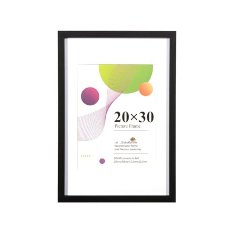 إطار أسود من Scholar Tree مقاس 20x30 سم، 3 إطارات صور مقاس 20x30 سم، مع حامل منضدية أو معلق على الحائط، إطارات صور خشبية مع حامل مقاس 6x8 - Image 4