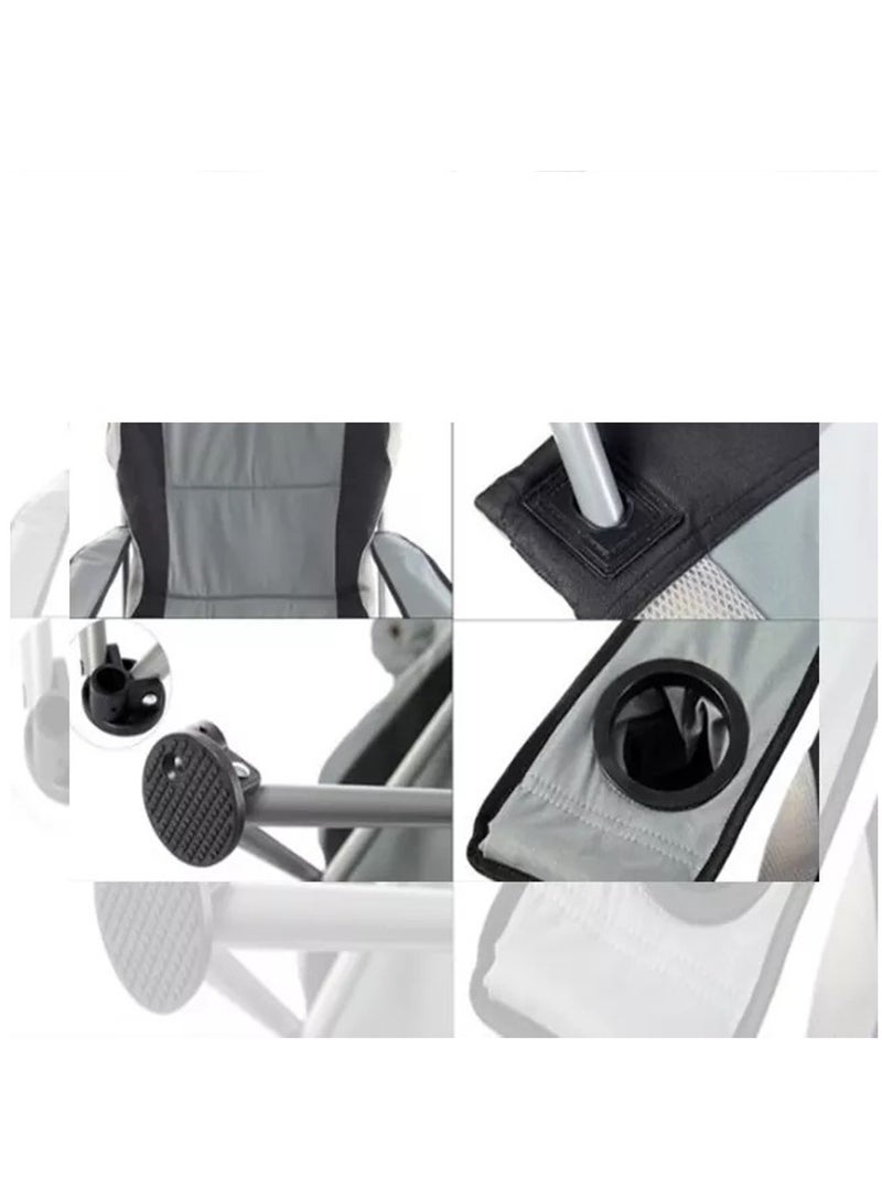 GO2CAMPS Foldable Camping Chair Heavy duty/Picnic chair/Out Door Chair  Hand Support with Cup Holder with Carry Bag(Blue) - Image 5