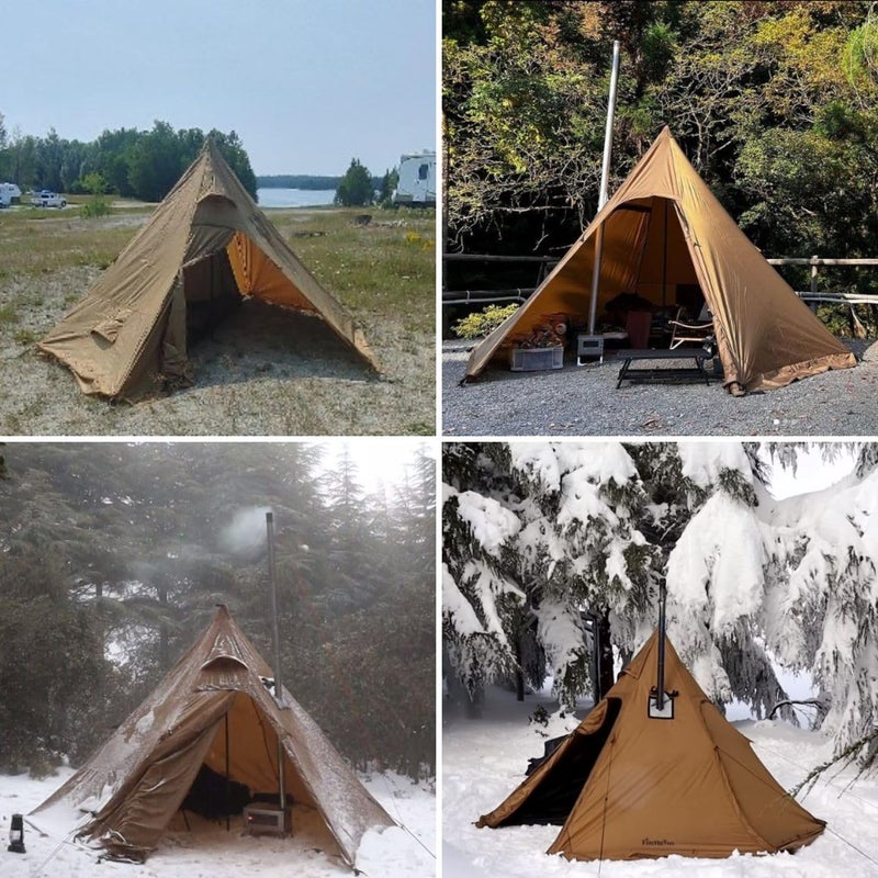 FireHiking Camping Hot Tent with Stove Jack 2-4 Person Teepee Tent for Backpacking Hunting - Image 4