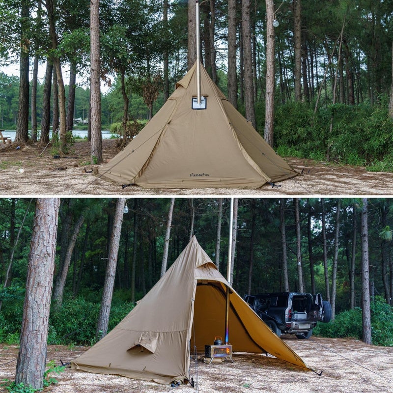 FireHiking Camping Hot Tent with Stove Jack 2-4 Person Teepee Tent for Backpacking Hunting - Image 2