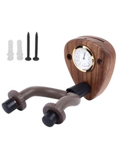 Thoraya Guitar Neck Hanger Wall Mount Hook Stand with Wooden Base String Instrument Holder for Bass Banjo Violin Hygrometer Type  - Image 1