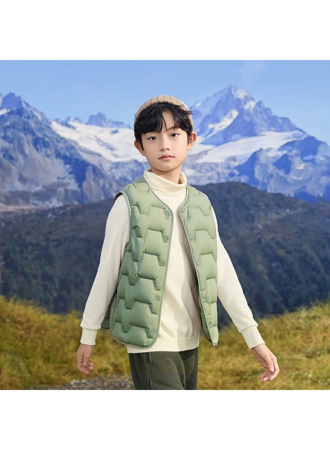 Balabala Kids Lightweight Down Vest Boys Girls Winter Three-proof Jacket Mall Same Style - Image 1