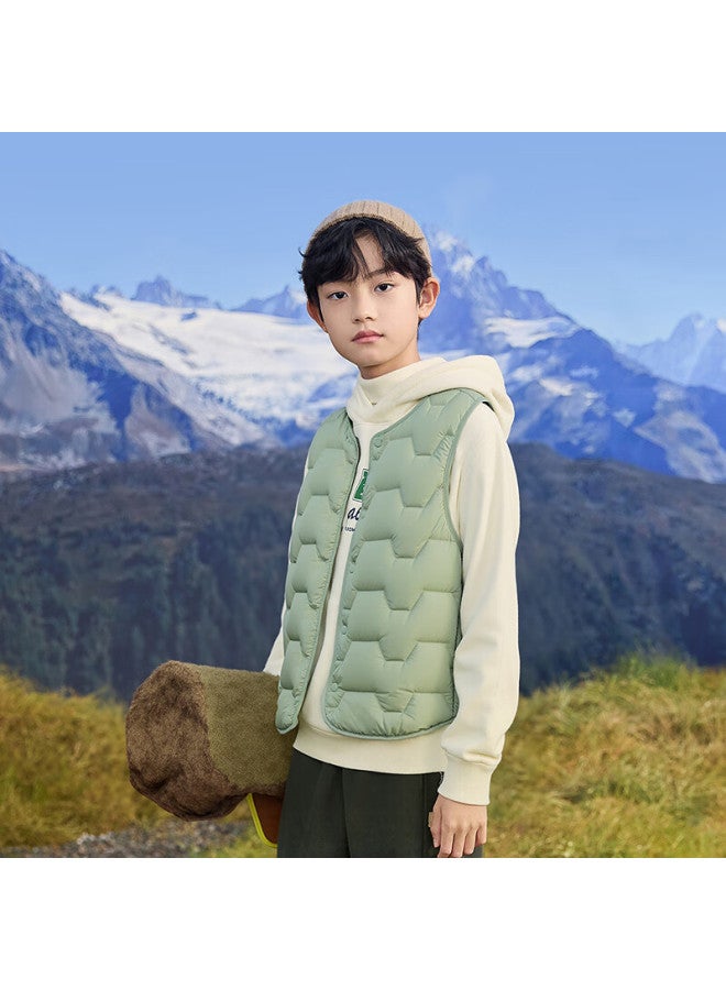 Balabala Kids Lightweight Down Vest Boys Girls Winter Three-proof Jacket Mall Same Style - Image 2