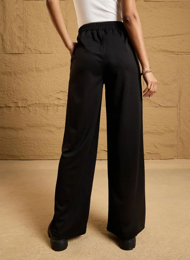 SASSAFRAS Front Pleated Comfort Fit Korean Pants by Styli