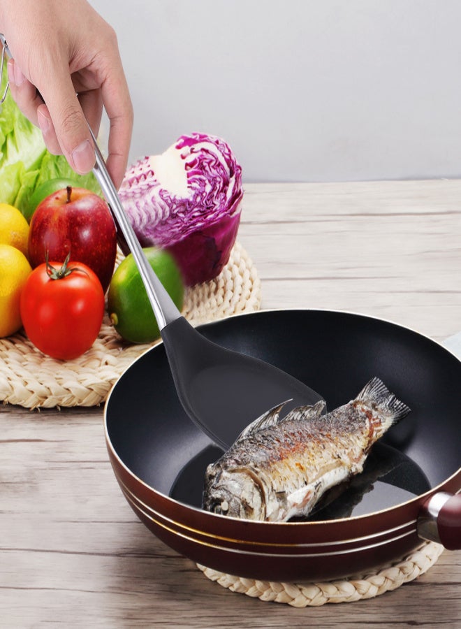 Stainless Steel Silicone Spatula Heat Resistant Long Handle Kitchen Utensil Cooking Tool - Image 2