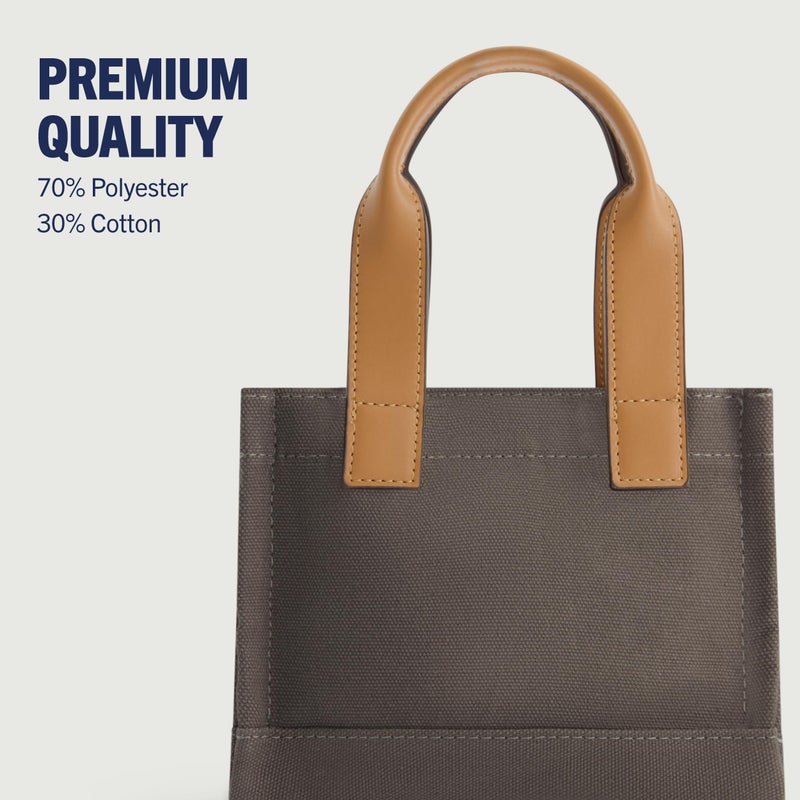 True Religion Tote, Women's Mini Travel Shoulder Bag with Adjustable Strap, Grey - Image 5