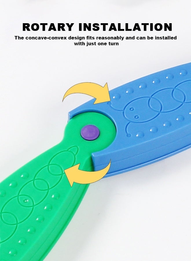JSAITOYS SIT12401 16pcs Non-Slip Plastic Balance Beam Stepping Stones Building Indoor Sensory Toddler Toy Cultivating Coordination 2+ Years - Image 5
