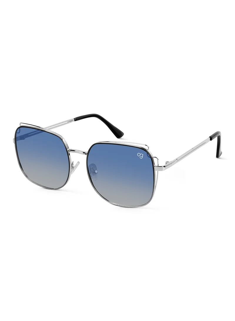 Woggles Latest & Stylish UV Protected Blue Square Sunglasses for Men & Women
