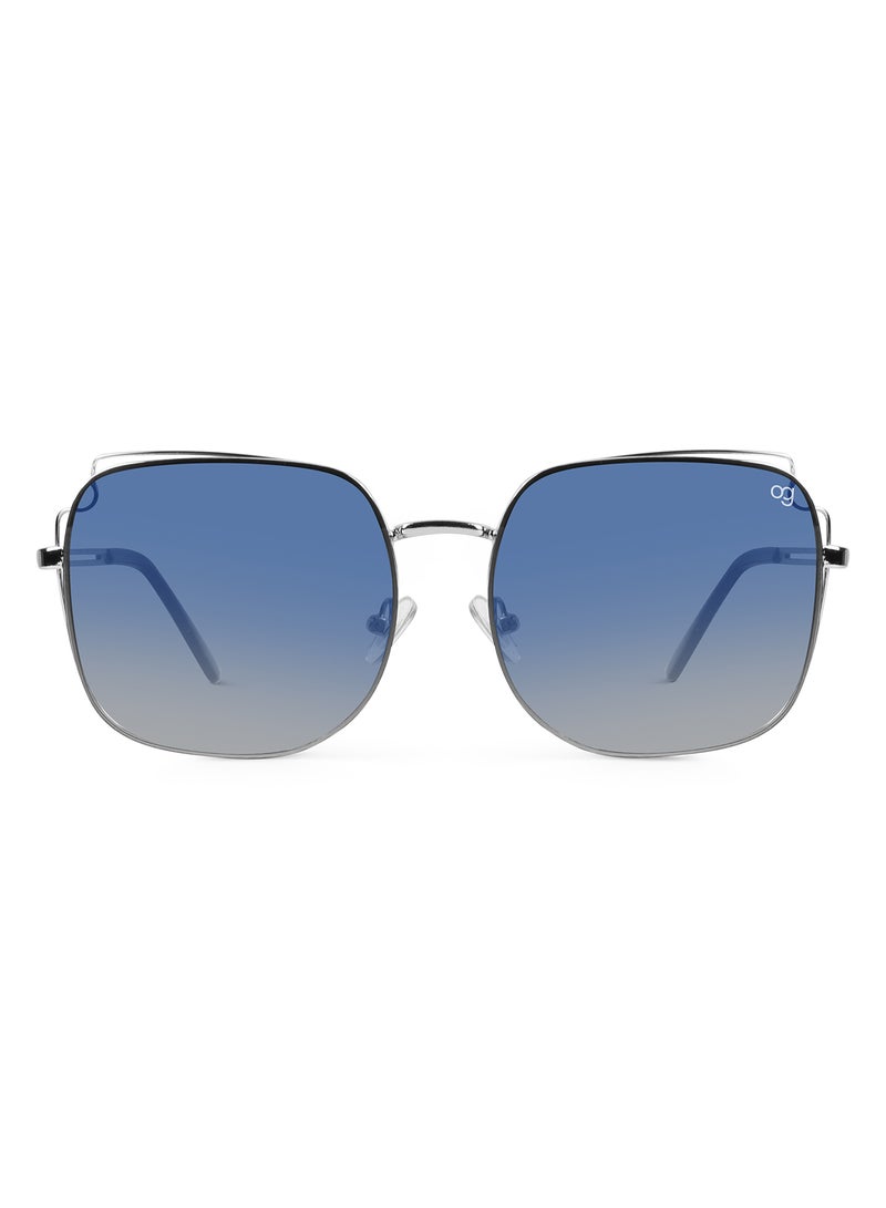Woggles Latest & Stylish UV Protected Blue Square Sunglasses for Men & Women - Image 3