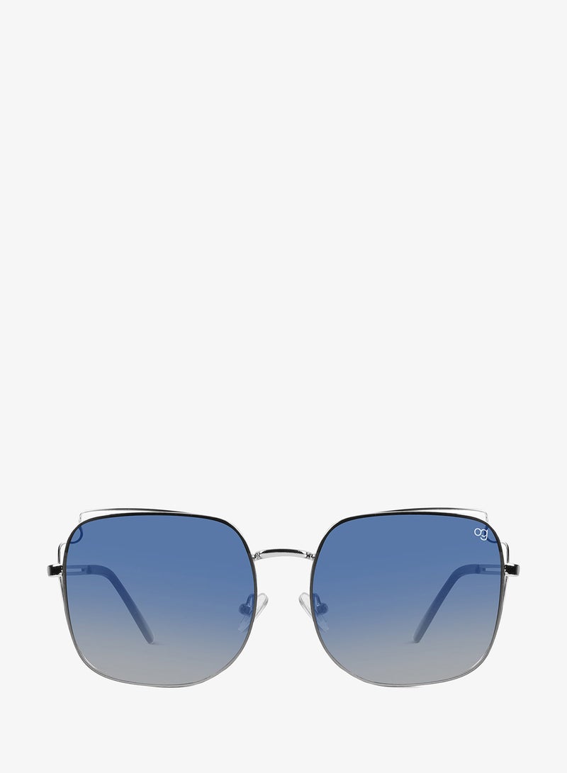 Woggles Latest & Stylish UV Protected Blue Square Sunglasses for Men & Women - Image 3