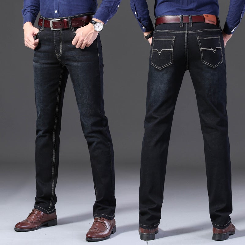 A generation of special explosions spring and summer straight mens waist elastic loose boys long pants youth popular 009-1#Black