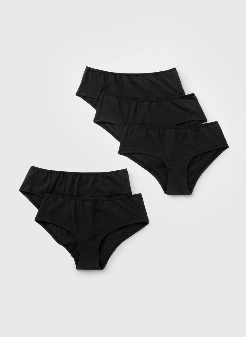 Matalan Black 5 Pack Black Short Knickers for Women | Best Price UAE