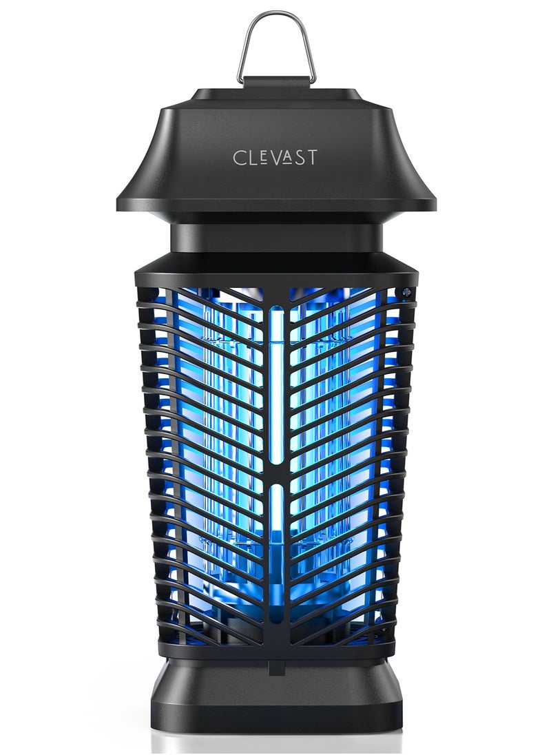 CLEVAST Bug Zapper Outdoor - Electric Mosquito Killer with LED UV Light, Waterproof Fly Trap for Patio, Yard, Garden, Indoor Use, Black Insect Zapper Lamp  - Image 1