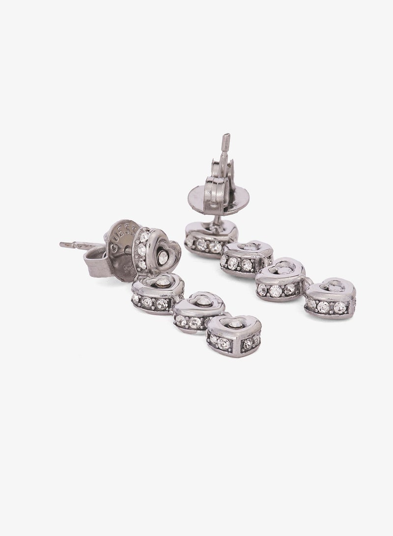 GUESS 24mm Crystal Hearts Pendant Necklace - Image 2