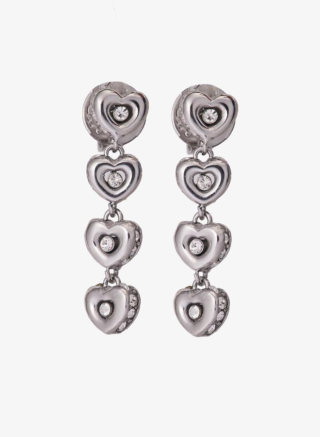 GUESS 24mm Crystal Hearts Pendant Necklace - Image 1