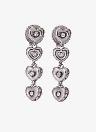 24mm Crystal Hearts Pendant Necklace