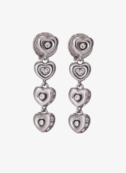 24mm Crystal Hearts Pendant Necklace