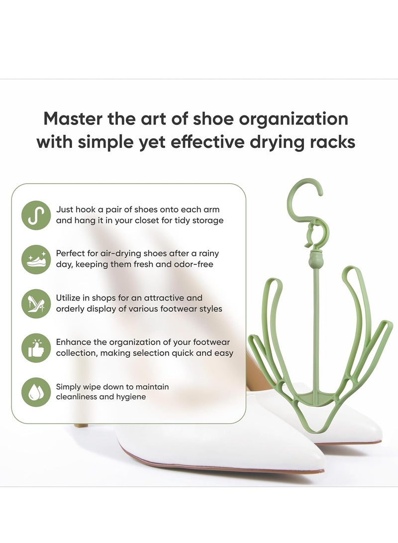 1 pc Shoe Drying Rack Double Hook - Plastic Shoe Hangers - Flip Flop Hanger for Closet Shoes Storage - Multi-Functional Shoe Hanger Hooks for Home  - Image 5