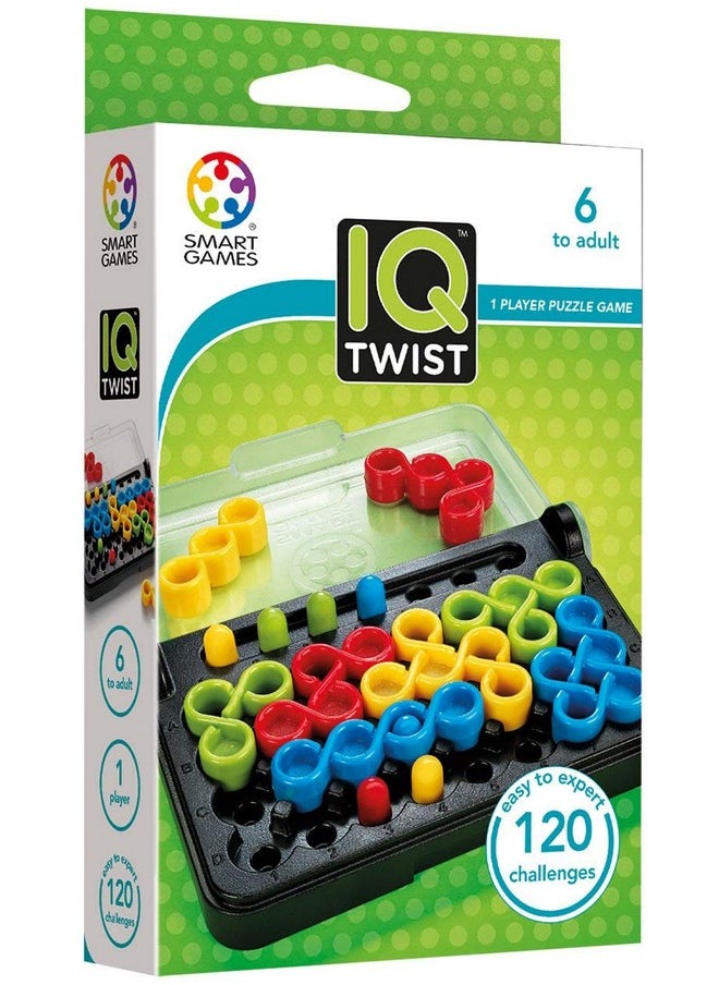SmartGames - Iq Twist A Travel Game For Kids And Adults A Cognitive Skillbuilding Brain Game Brain Teaser For Ages 6 & Up 120 Challenges In Travelfriendly Case - Image 1