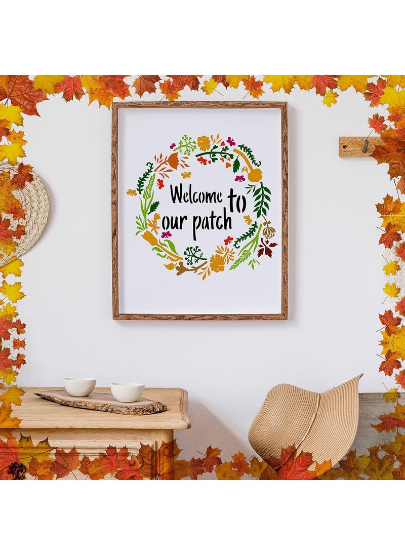 Outus - 20 Pieces Fall Thanksgiving Stencils Reusable Fall Painting Stencil Autumn Pumpkin Stencils Harvest Blessings Stencil for Home Farmhouse Decor DIY Crafts, 9.8 x 5.9 inch, 7.9 x 7.9 inch - Image 1