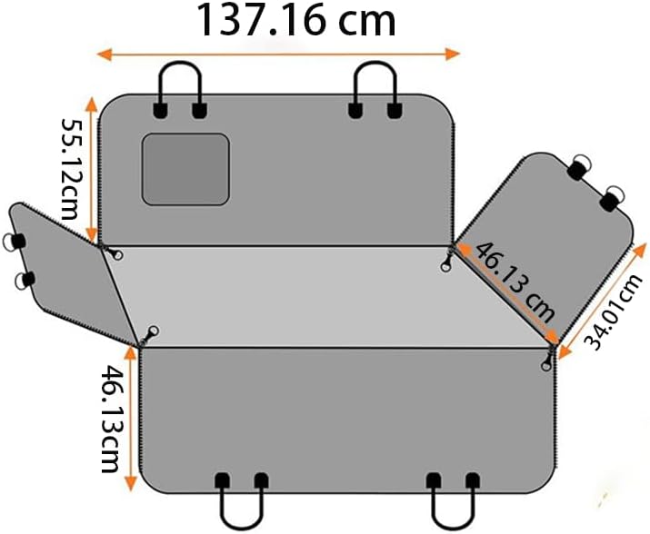 Car Pet Mat for Jeep Recon 2025,1PCS Waterproof Wear Resistant Scratch-Resistant Interior Pet Hammock Car Seat Cushion Trunk Liner Easy Wipe Clean,Orange - Image 2
