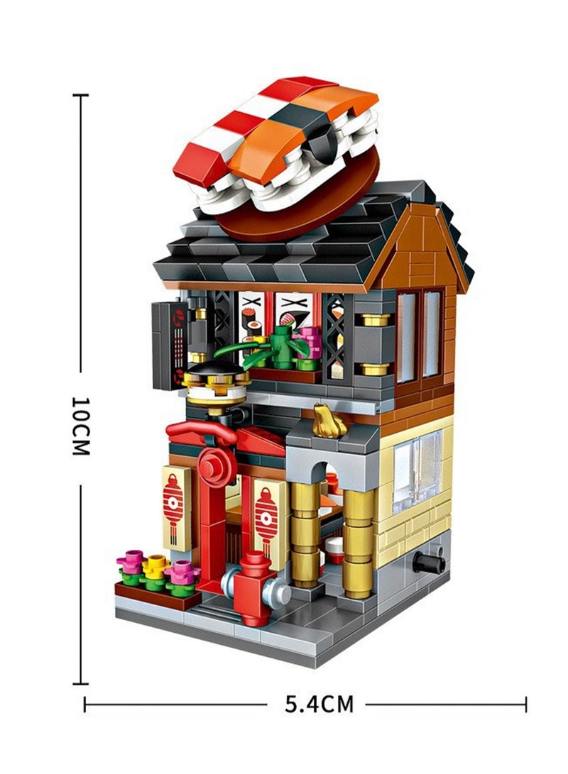 420pcs Sushi Restaurant Model Set Building Blocks Creative Diy Assembly Building Assembly Toys Children Adult Home Decoration - Image 2