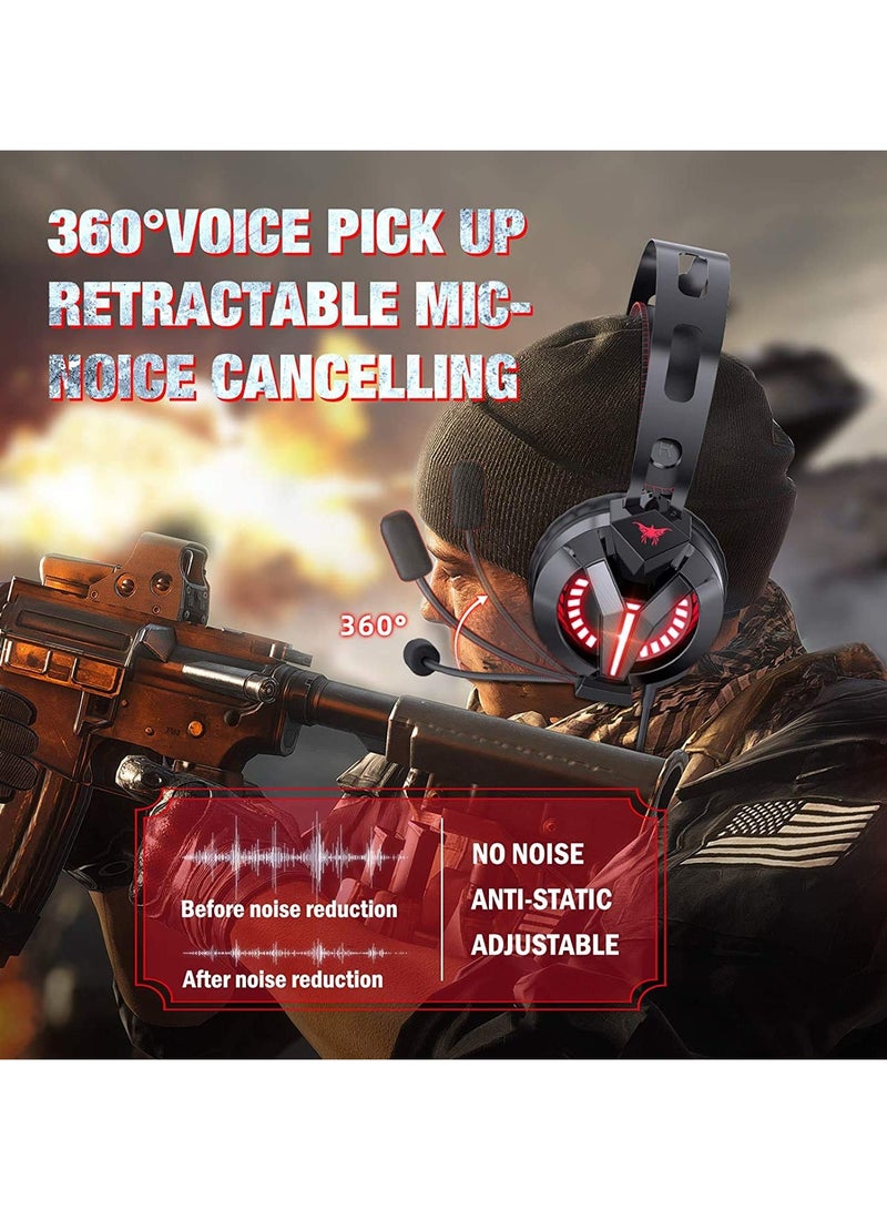 Combatwing M180 Pro Gaming Headset Over Ear Stereo Bass Gaming Headphone With Noise Isolation Microphone